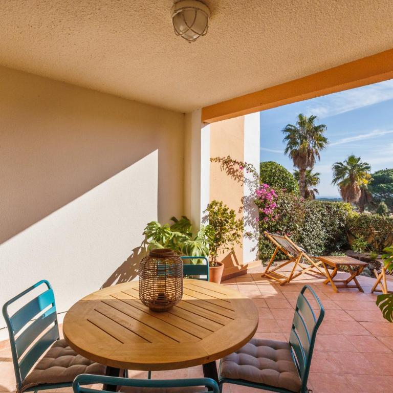 Appartement avec jardin, clim & piscine - Proche plages et randos, parking privé - La Girelle - Apartment mit 1 Schlafzimmer - 12