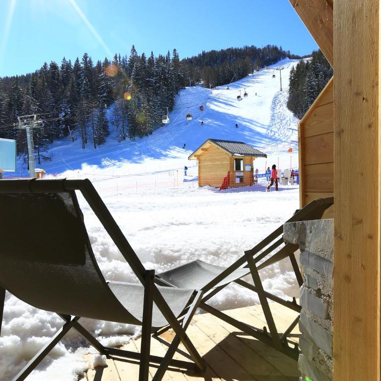 Marmotel & Spa - Chambre Double avec Terrasse - Vue sur Pistes de Ski - 10