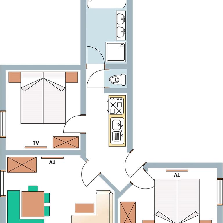 Haus Bickel - Standard Apartment mit 2 Schlafzimmern - 12