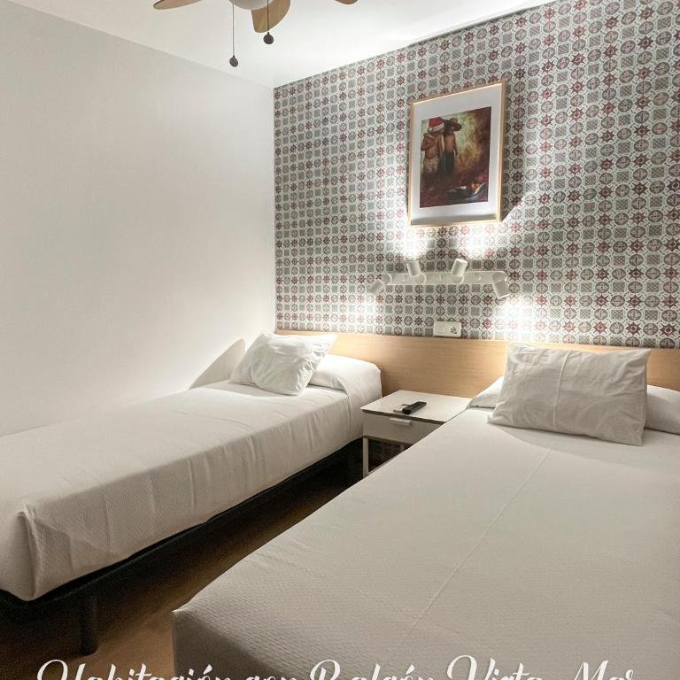 Beatriz Charming Hostal - Habitación doble con vistas laterales al mar - 2 camas - 3