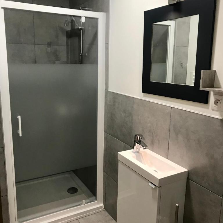 Studette de 17m2 avec parking privé gratuit Climatisation et petite cuisine - Chambre Double avec Salle de Bains Privative - 5