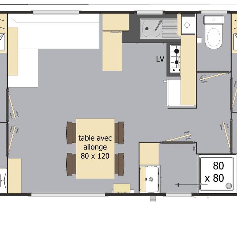 Mobil Home XXL 4 chambres - Camping Le Barberousse - Mobile Home - 13