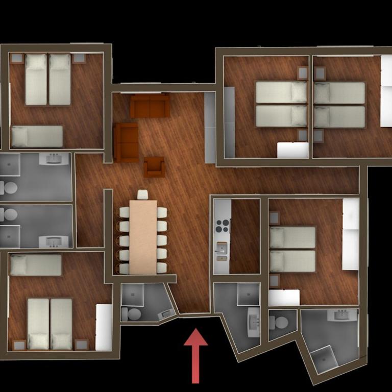 Appartement Alpin - Apartment mit 5 Schlafzimmer (12 Erwachsene) - 18