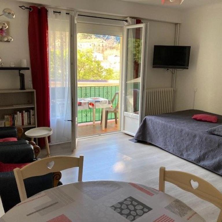 Studio ensoleillé avec balcon, parking et WIFI - proche du centre d'Amélie-les-Bains-Palalda - Studio - 2