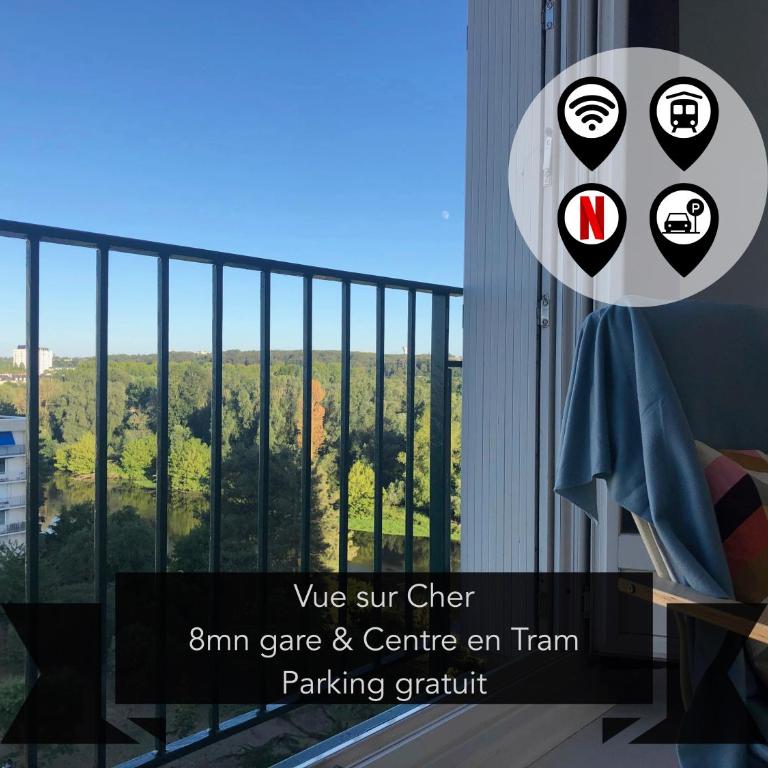 T2 lumineux vue sur Cher, 8mn Gare & centre - Apartment mit 1 Schlafzimmer - 1