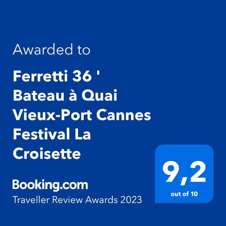Ferretti 36 ' Bateau à Quai Vieux-Port Cannes Festival La Croisette - Mobile Home - 38