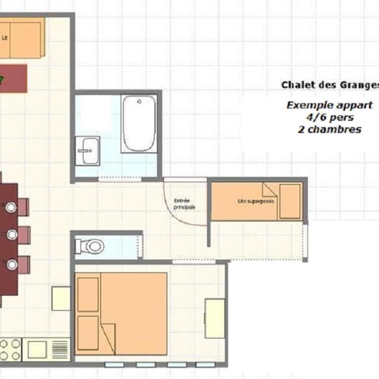 Résidence Chalet des Granges - Appartement (6 Adultes) - 9