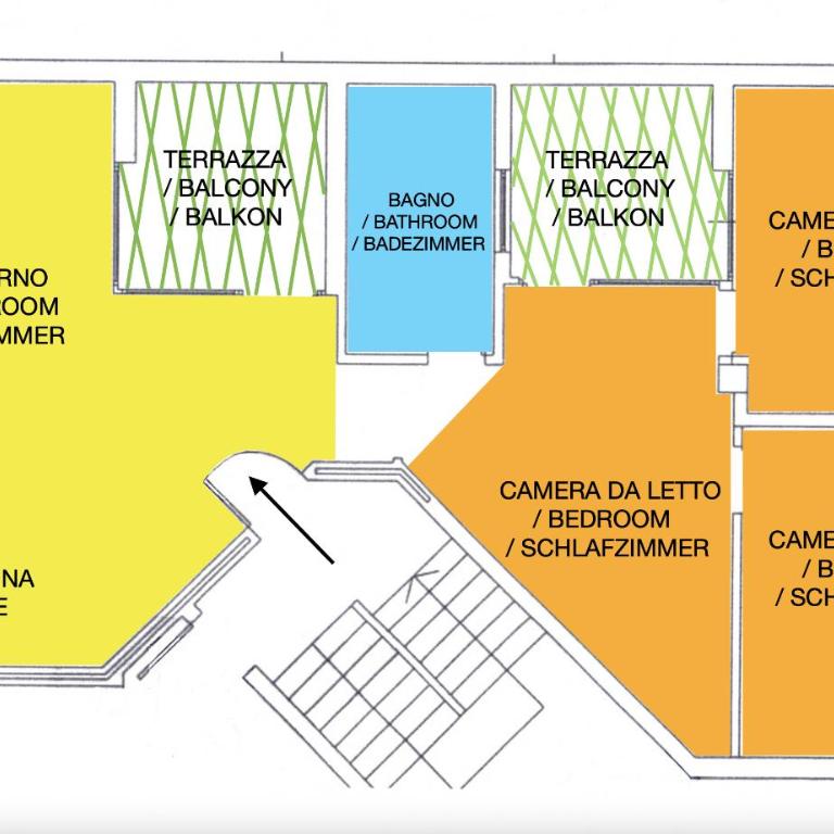 Hotel Calipso - Apartment mit 3 Schlafzimmern - 1