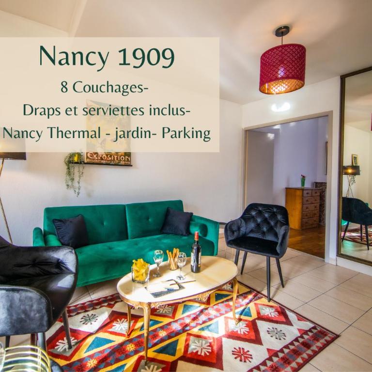 Nancy Thermal à 2 min -Le 1909- 8 pers- parking chez Julie - Appartement 3 Chambres - 1