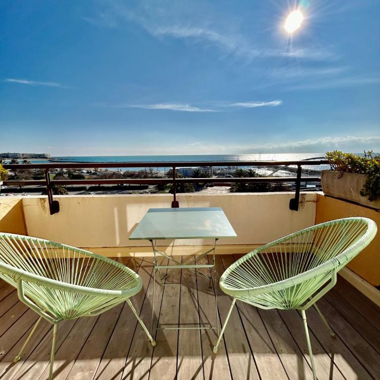 Superbe T2 avec Terrasse et vue su mer Quartier des Quilles à Sète - Apartamento de 1 dormitorio - 2