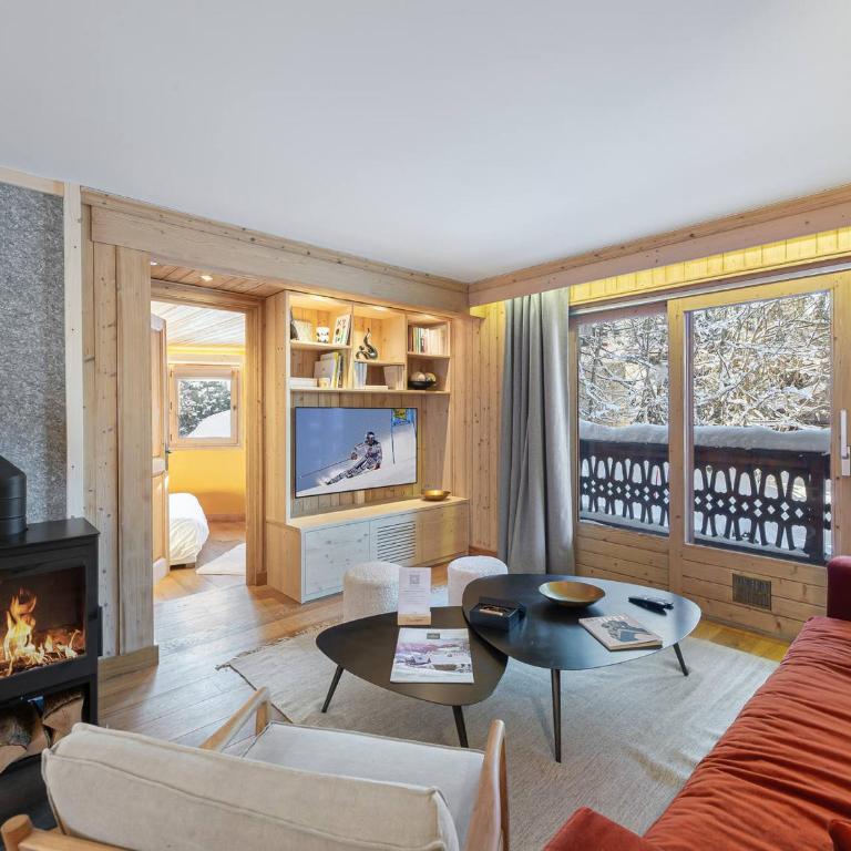 Appartement rénové avec 2 suites, balcon et poêle à bois, proche centre et remontées mécaniques, Megève - FR-1-569-39 - Appartement - 3
