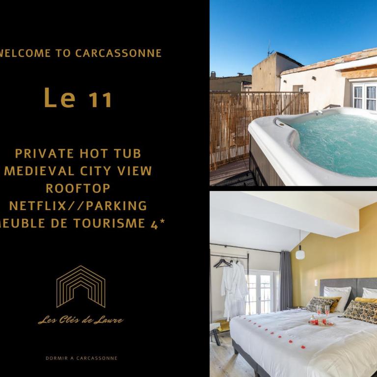 Le 11 JACUZZI avec Terrasses Clim Netflix Parking - Apartment mit 1 Schlafzimmer - 5