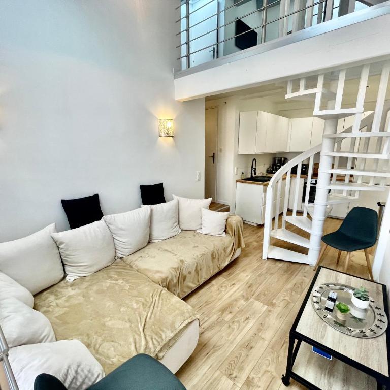 New loft 1 bedroom flat cannes croisette Palais des festivals - Apartment mit 1 Schlafzimmer mit Stadtblick - 3