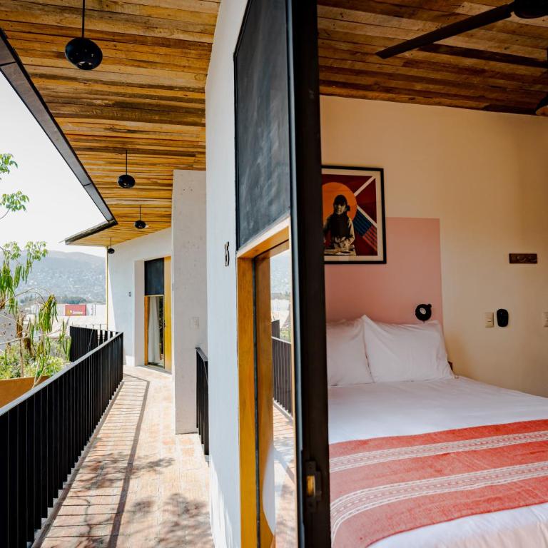 Hotel con Corazón Oaxaca - Habitación con cama grande - 13
