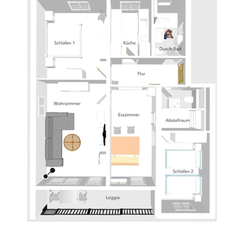 Ferienwohnung Sonnenseite - Apartment mit 2 Schlafzimmern - 13