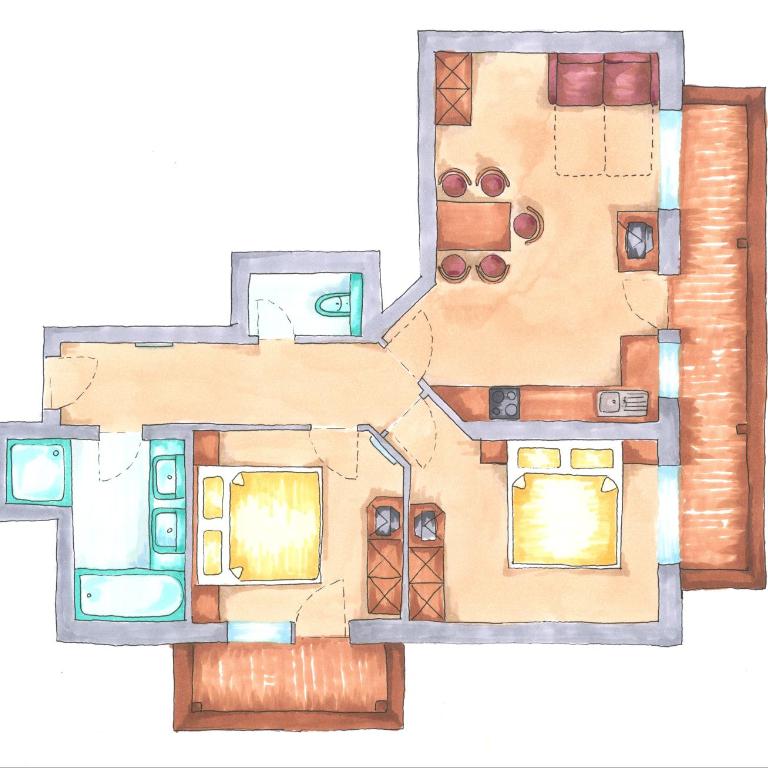 Ferienvilla Bergfried - Apartment mit 2 Schlafzimmern - 2