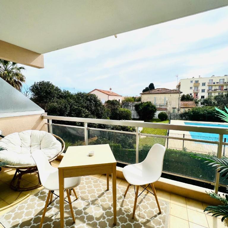 LES PALMIERS - Appartement avec piscine proche plages - Wifi et Clim - Studio Apartment - 9