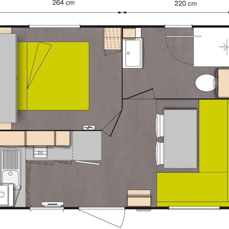 Camping L' Arlesienne - Mobile Home Confort (1-3 Personnes) - 1
