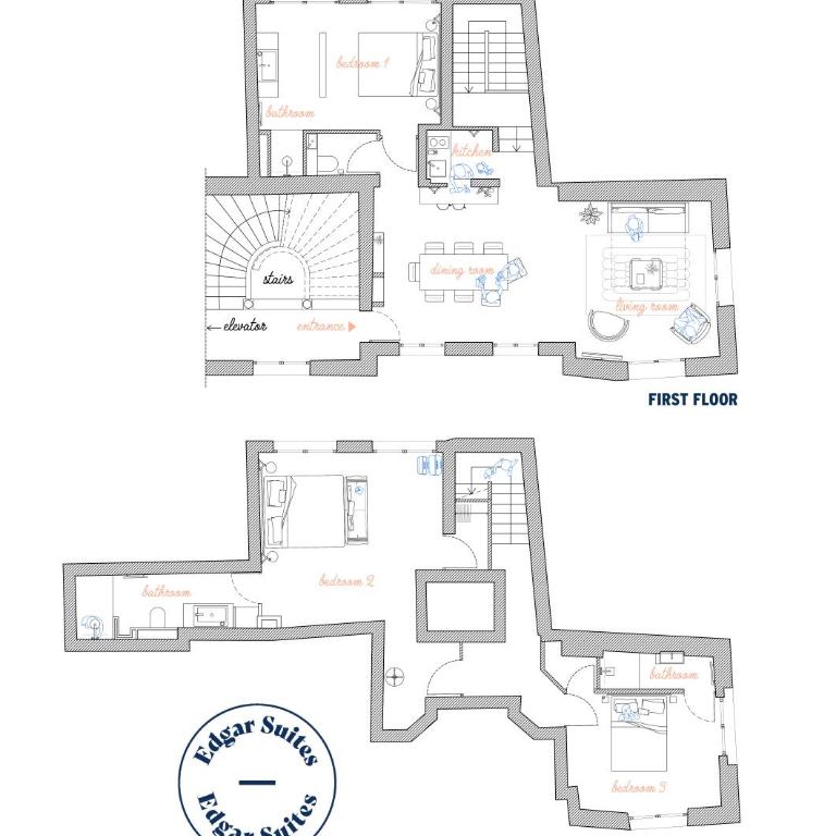 Edgar Suites Louvre - Jour - Appartement N° 101 : 3 chambres - 14