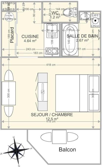 studio avec vue sur lac - Apartamento de 1 dormitorio - 11