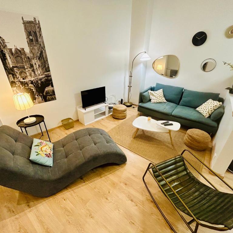 Grand appartement, 3 chambres, centre de Dieppe - Appartement 3 Chambres - 4