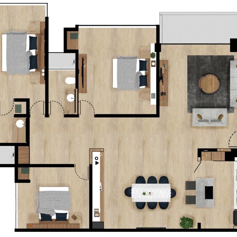 Apartamento Campanario Paraíso 46 Acapulco - Apartamento de 3 dormitorios - 2