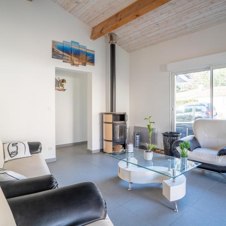 Maison contemporaine à Biscarrosse Lac - 6 pers, proche lac, jardin, quartier calme, avec WIFI - FR-1-521-112 - Maison de Vacances (6 Adultes) - 4