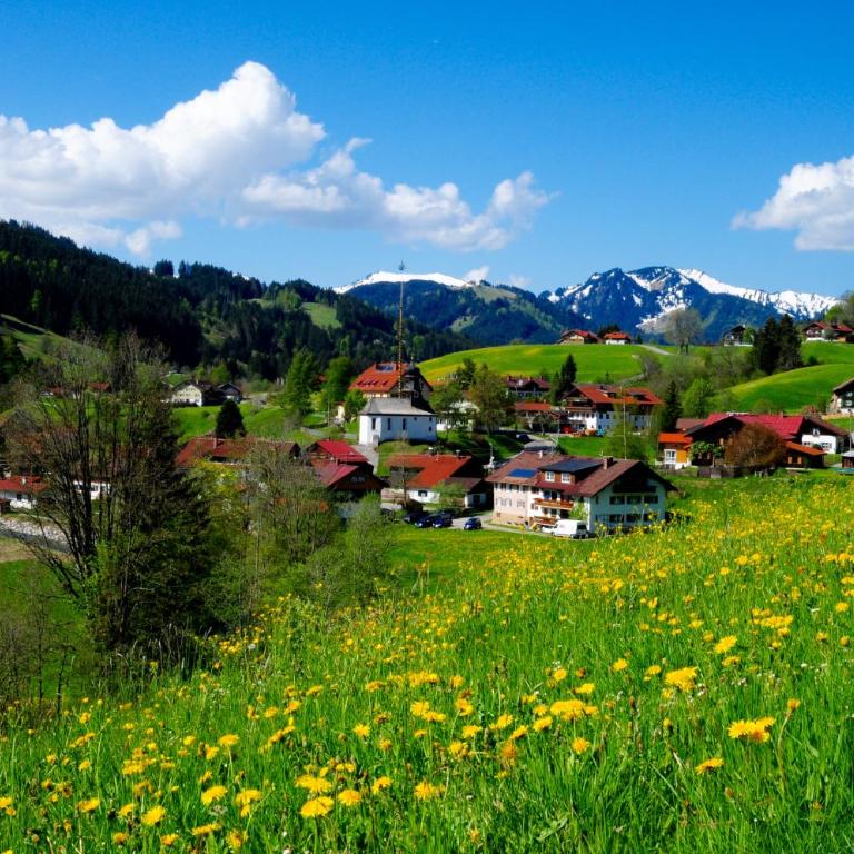 MEB Appartement, luxuriöses Appartement, im Chalet-Stil nur für Zwei, mit privater Sauna im Oberallgäu - Apartment mit Blick auf die Berge - 15