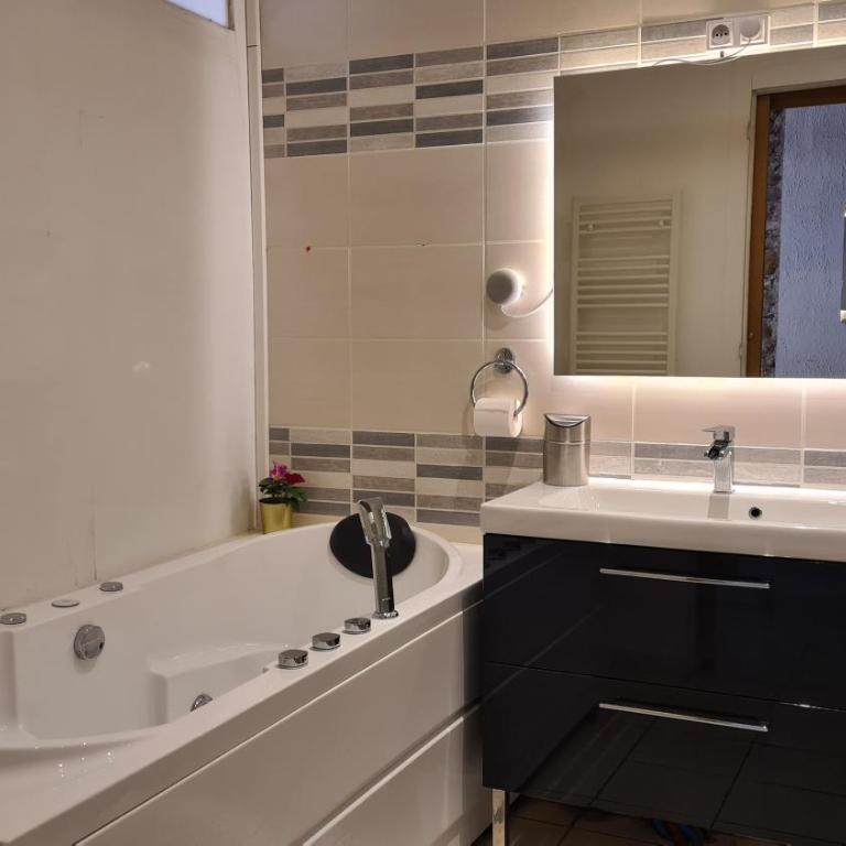 Loge du Vieux Lyon Chambre d'hôtes - Chambre Quadruple avec Baignoire - 11