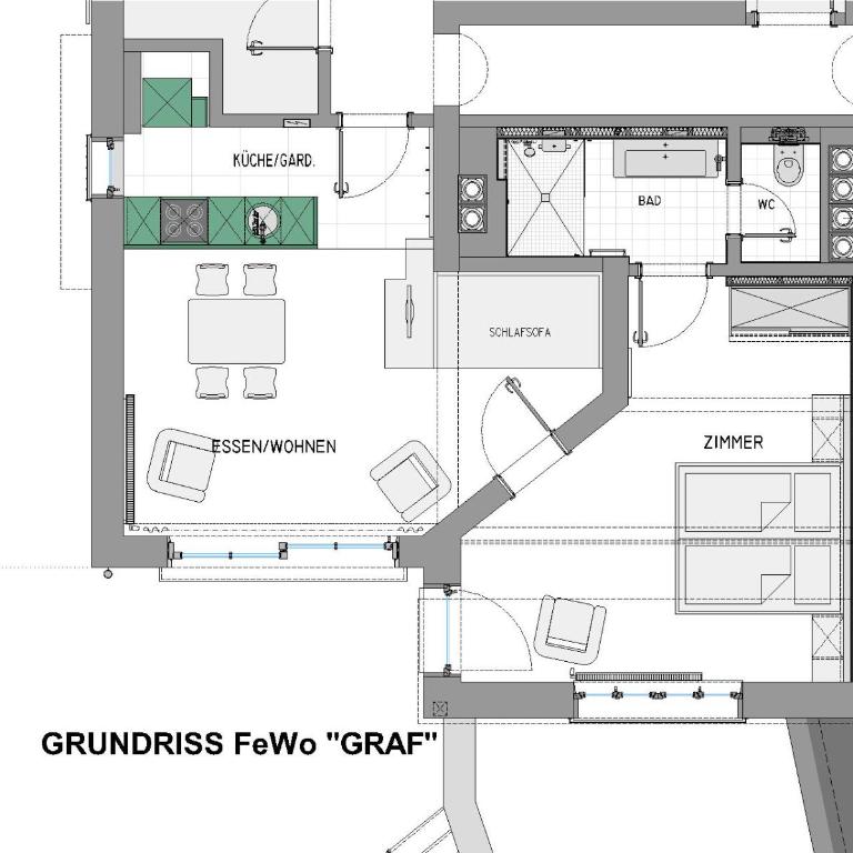 Landhaus Sonneck - Apartment mit 1 Schlafzimmer - 9