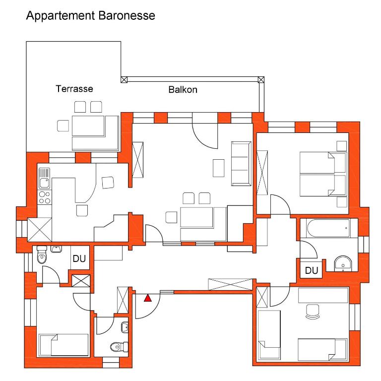 Landhaus Sonneck - Apartment mit 3 Schlafzimmern und Balkon - 15