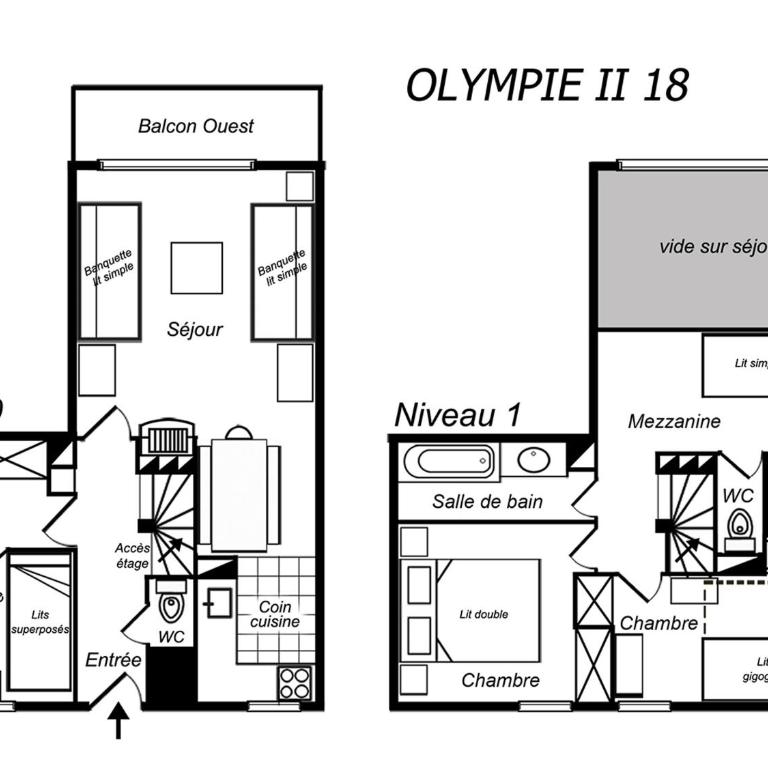 Duplex au calme, séjour lumineux avec cheminée pour 8 personnes - FR-1-182-90 - Apartment (8 Erwachsene) - 7