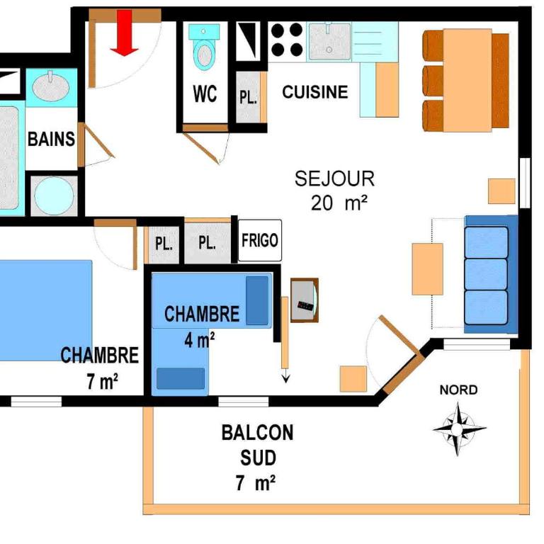 Appartement spacieux à Lanslevillard avec balcon et parking - FR-1-508-51 - Appartement (6 Adultes) - 2