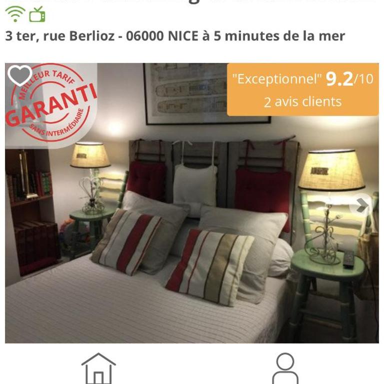 Cocon cosy chambre romantique Nice mer à 5 minutes à pied - Chambre Double - 48