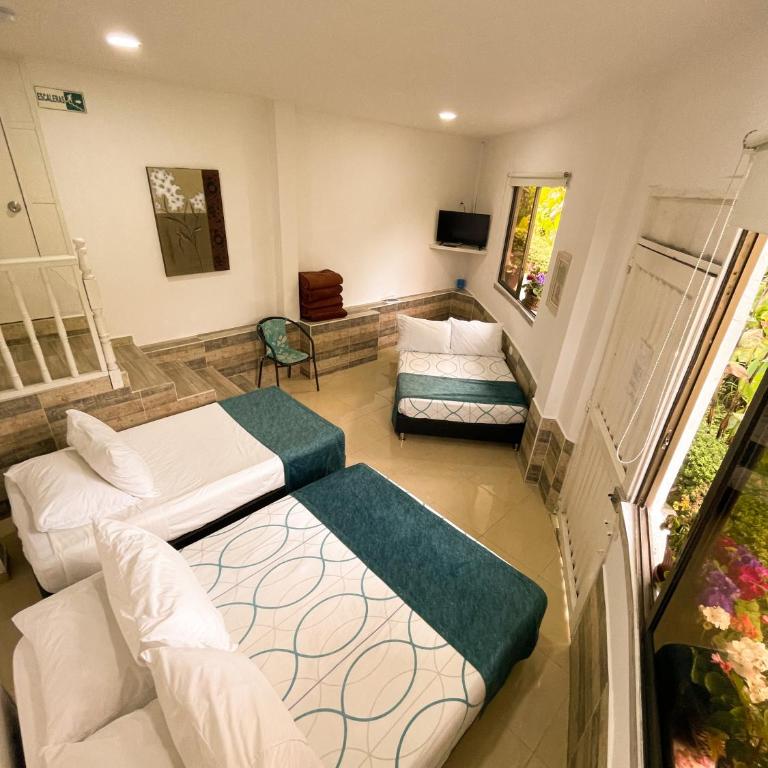 Hotel Campestre Villa Mary - Habitación Familiar con vistas al jardín - 5