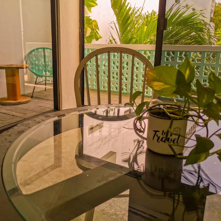 Les Suites Calle 2 by Galian - 350m from ADO bus terminal - Habitación Deluxe con 2 camas grandes - 7