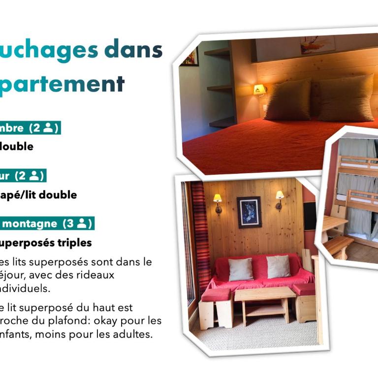 RisoulSki Antarès - Piscine et Sauna - Appartement 410 - 5 à 7 Personnes - 4e Étage - 34 m² - 1 Chambre - Vue sur Rue - 23