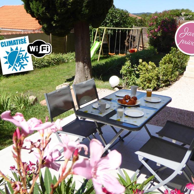 Bas de villa jardin plein sud proche mer clim-Wifi - Maison de Vacances - 1