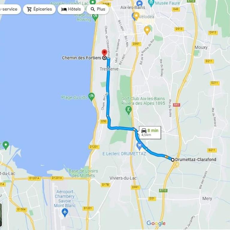 Magnifique studio au bord du lac du Bourget à proximité d'Aix-les-Bains - Appartement 1 Chambre - 42