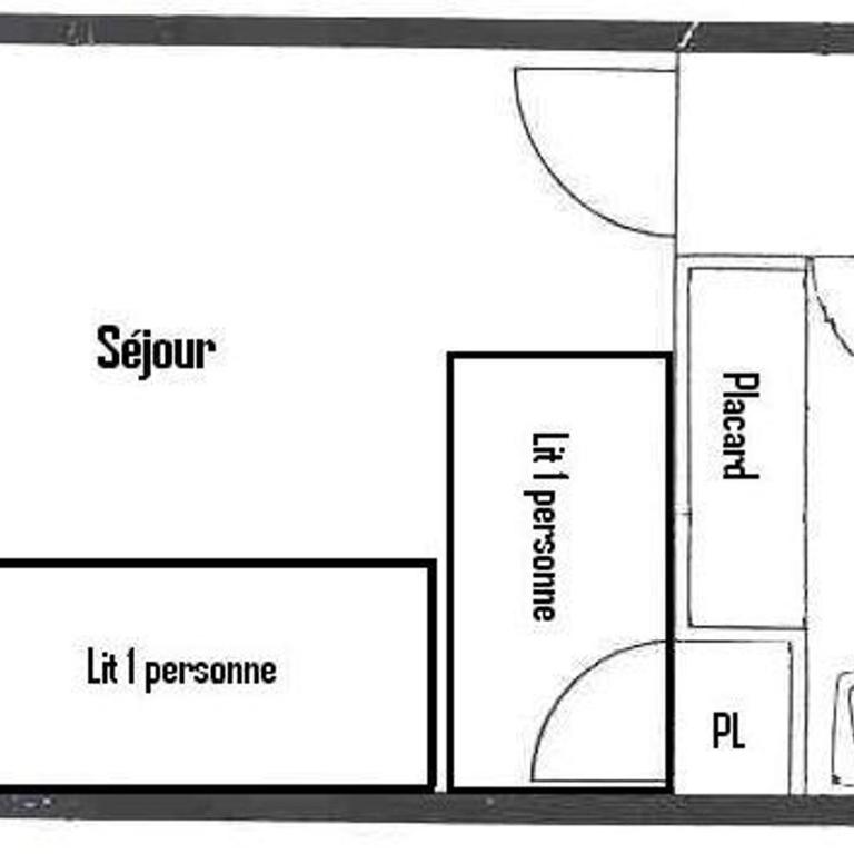 Studio pour 3 pers., vue Mont-Blanc, balcon - Studio - 6