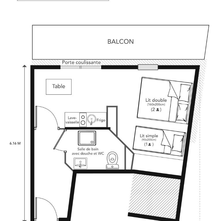 RisoulSki Antarès - Piscine et Sauna - Studio 407 - 2 à 3 Personnes - 4e Étage - 28 m² - Vue sur Montagne - 13
