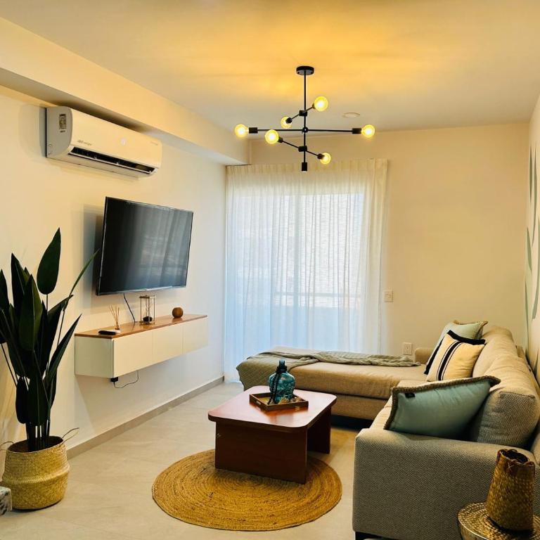 alberca tipo playa,10 min de la playa by G P S rentas - Two-Bedroom Apartment - 7