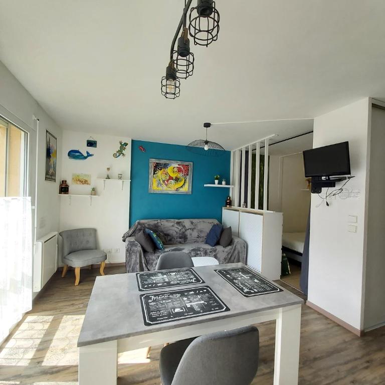 Appartement 2pers, superbe vue montagne, exposé sud, Résidence très calme, parking, 5mns à pied du centre - Appartement 1 Chambre - 16