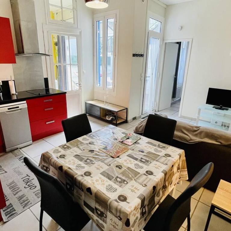 Élégante maisonnette à 230m de la plage avec terrasse, clim, WiFi - idéale 5 pers., Arcachon - FR-1-433-100 - Apartment - 9