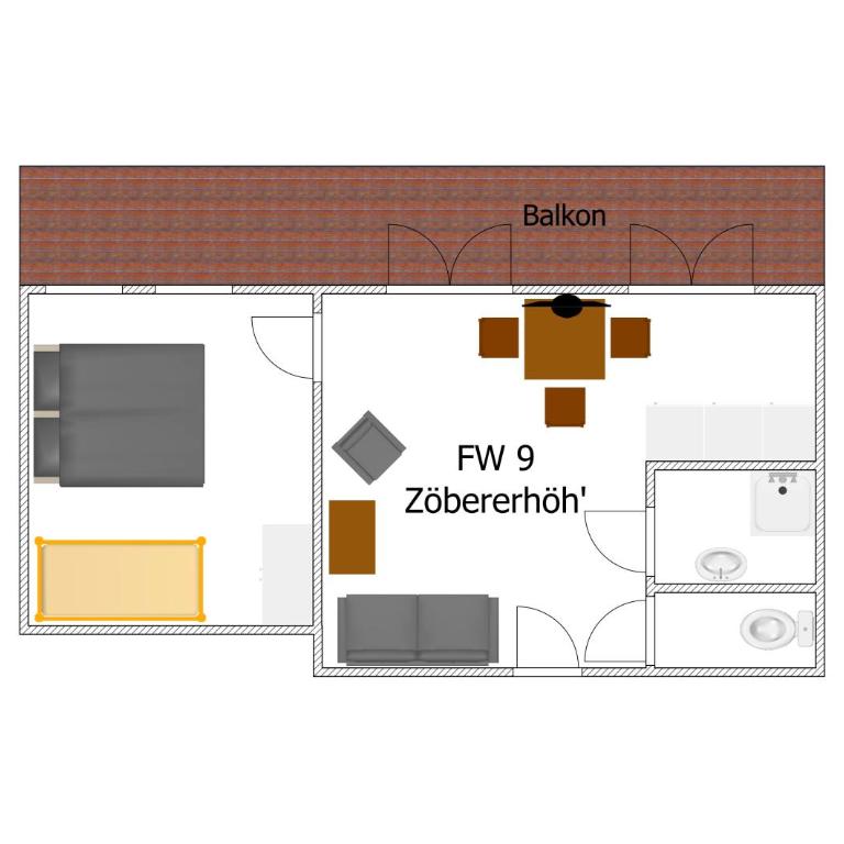 Ferienwohnungen Hotel Garni Dörflerwirt - Apartamento con balcón - 5