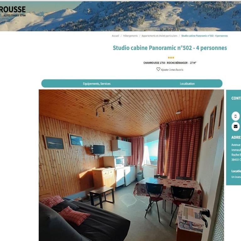 Appartement 4 personnes 30 m² Station Chamrousse, pied des pistes - Appartement 1 Chambre - 10