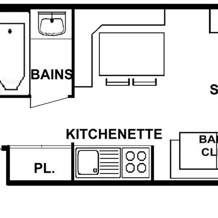 Appartement 2 pièces Les Saisies, 4 pers, balcon sud - Appartement 1 Chambre - 7