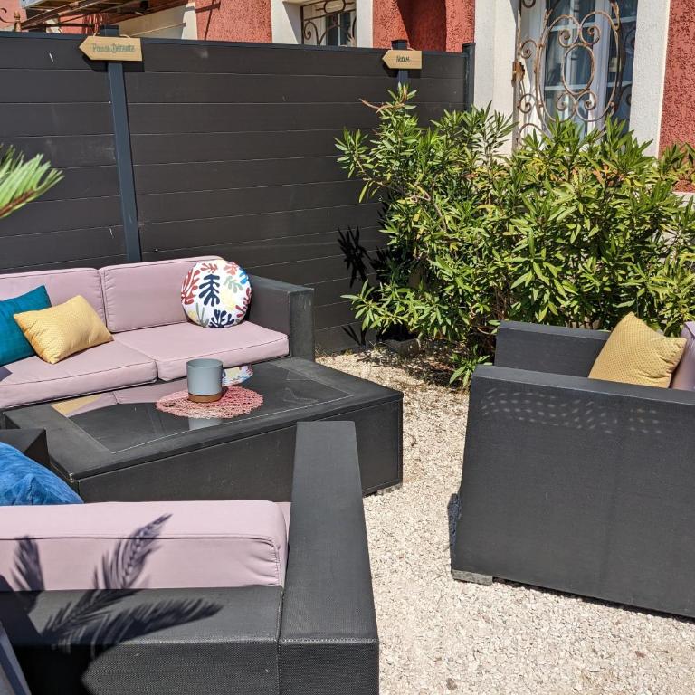 L'Instant Mer - Bord de Mer - Studio avec grand jardin à La Capte - Apartment - Erdgeschoss - 4