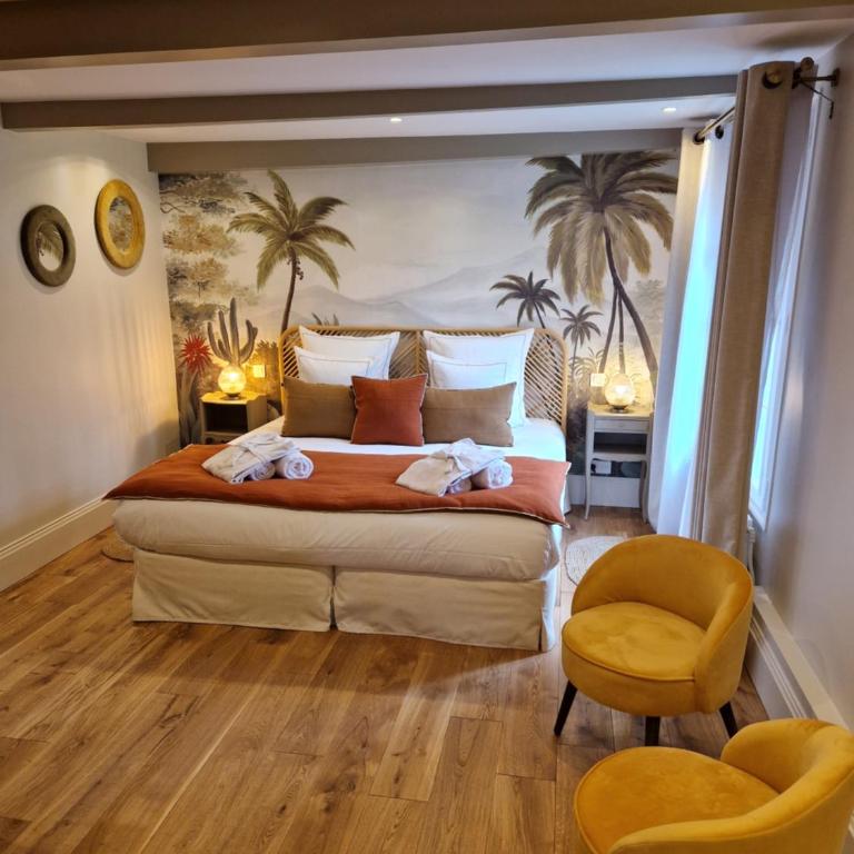 Au Moulin Saint Nicol - Honfleur - Chambre 5 : Chambre Double avec Douche - Vue sur Jardin - 1