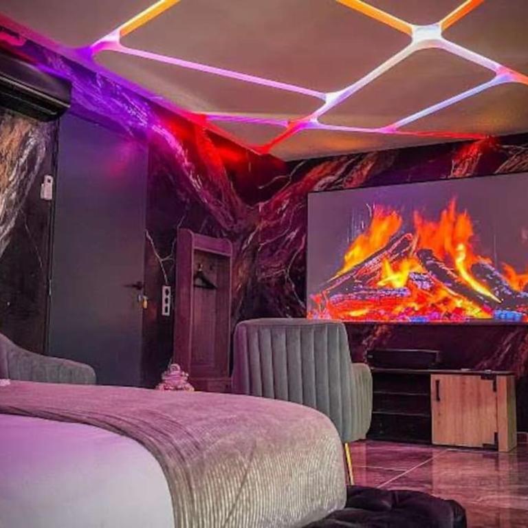 Krystalisya Room Suite Spa Privatif Sauna Jacuzzi Siege Massant - Apartment mit 1 Schlafzimmer - 5